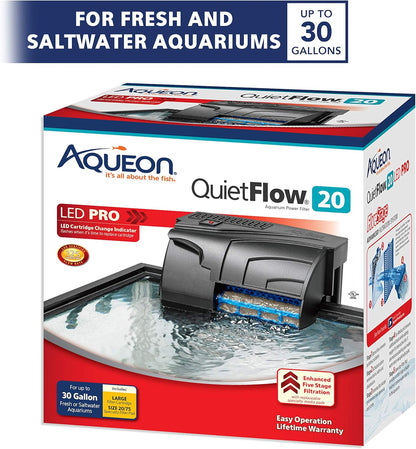 Quietflow LED PRO Aquarium Power Filter, Size 20