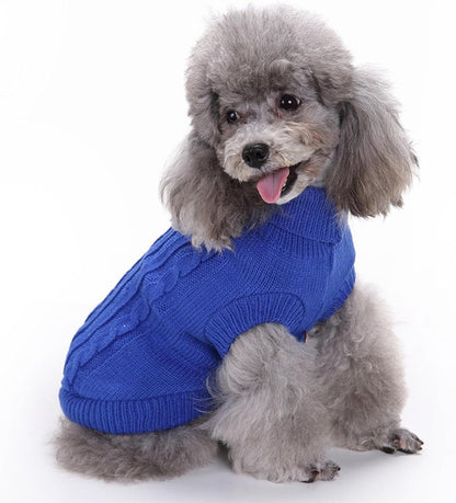 Small Dog Sweaters Knitted Pet Cat Sweater Warm Dog Sweatshirt Dog Winter Clothes Kitten Puppy Sweater