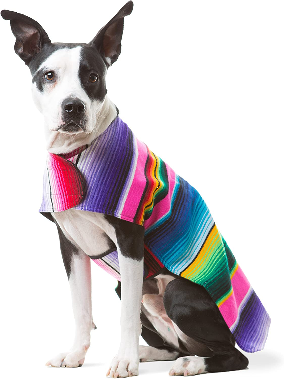 Handmade Dog Poncho from Mexican Serape Blanket - Southwestern and Tie Dye Dog Clothes - Coat - Costume - Sweater - Vest