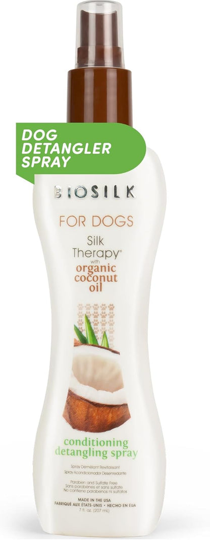 for Dogs Silk Therapy Dog Grooming Supplies, Coconut Oil - Dog Conditioner, Dog Shampoo, Puppy Shampoo, Pet Shampoo for Dogs Shampoo, Dog Wash,  Dog Spray, Dog Detangler Spray, Pet Wash